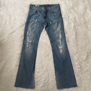 Red Engine Distressed Jeans